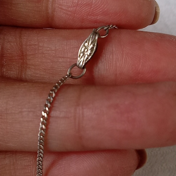 20" Sterling, Crystal Butterfly 🦋 Pendant Necklace -Dainty,Sparkly,Stately - Picture 3 of 6